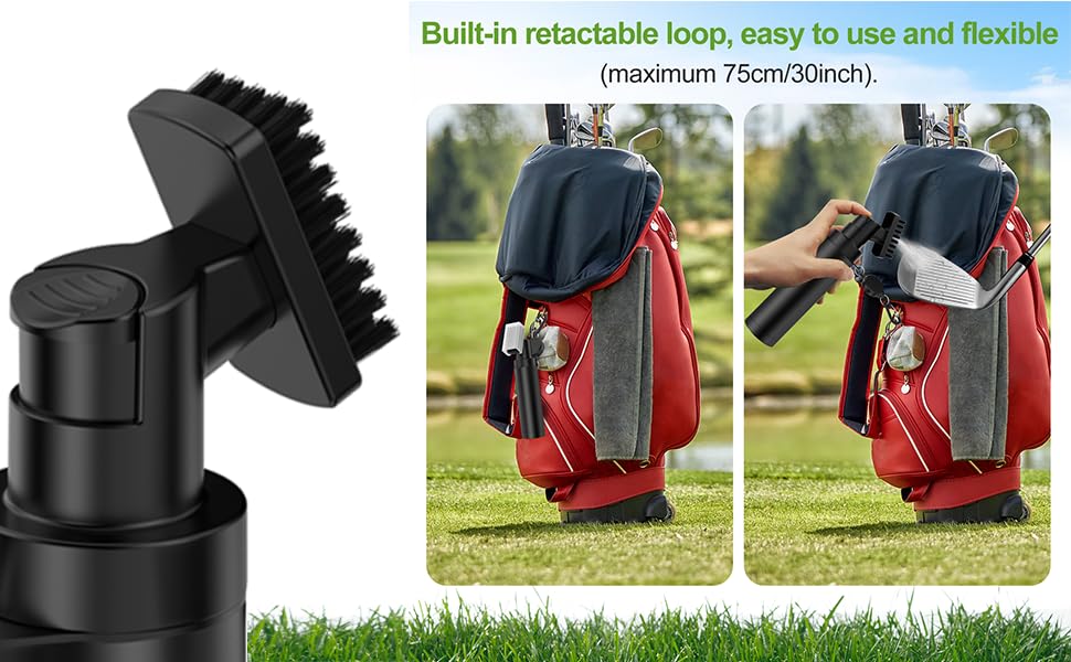 Premium Golf Club Cleaner Brush with Pressurized Water Sprayer – 5OZ Portable Club Brush for Quick Cleaning, Ideal Golf Accessories for Men – Caddy Splash Design