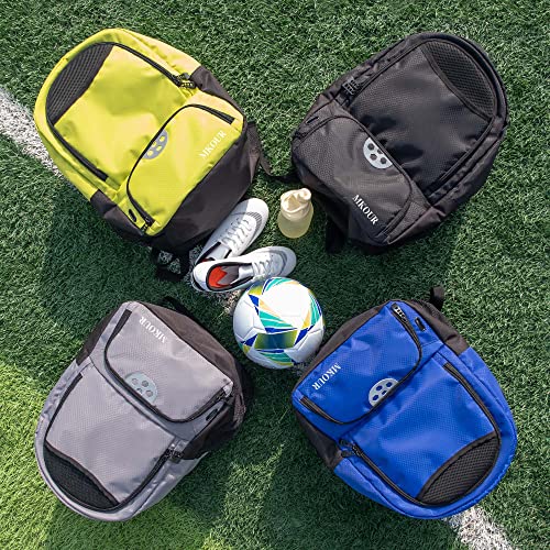 Mkour Soccer Backpack for Football Basketball Volleyball, with Ball Compartment and Holder
