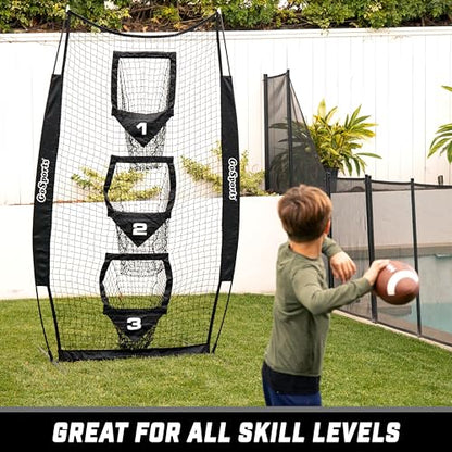 GoSports 8 x 4 ft Football Throwing Target Net - Choose Black or Red - color: 8 x 4 ft Black