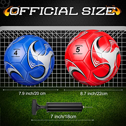 Supervitae 12 Pack Soccer Balls for Teen Adult Bulk Deflated Soccer Balls with Pump Outdoor and Indoor Training Practice Football for Back to School Sports Game Birthday Gift Party - size: Size 4