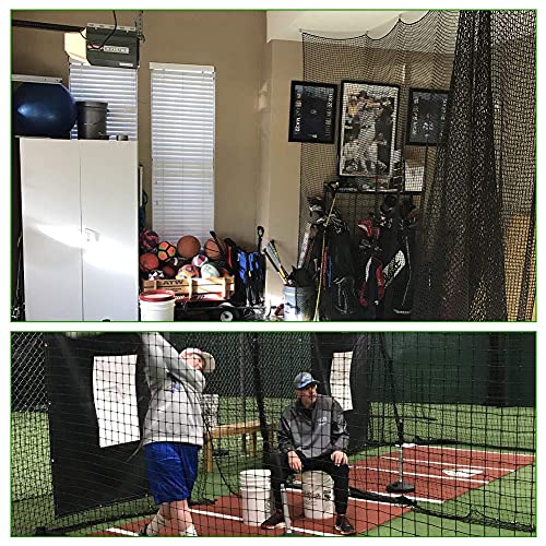 Baseball Softball Backstop Nets, Heavy Duty Sports Netting Barrier #18 Baseball Netting 10'x10'/10'x20'/15'x15'… - size: 10*15ft
