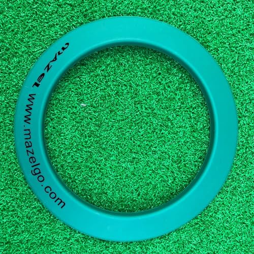 MAZEL Golf Putting Cup/Ring for Training Aid Indoor & Outdoor - All-Direction Practice Hole Putting Accuracy Trainer - color: Green Rubber Ring