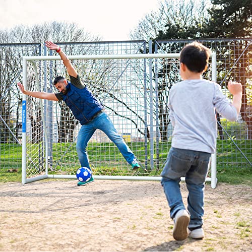 Caprihom Soccer Goals10FTx 6.5F Outdoor Backyard Soccer Net with Top Bin Target Net Portable Goal Post Training Equipment,Weatherproof PVC Soccer Goal