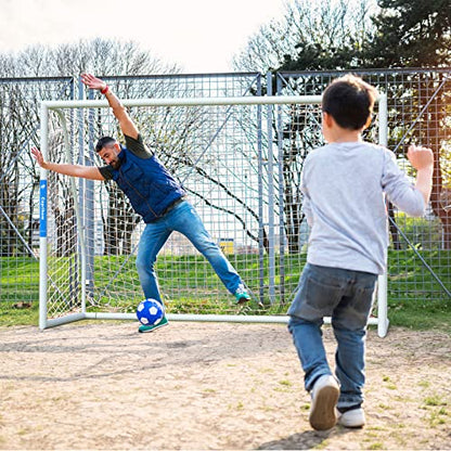 Caprihom Soccer Goals10FTx 6.5F Outdoor Backyard Soccer Net with Top Bin Target Net Portable Goal Post Training Equipment,Weatherproof PVC Soccer Goal