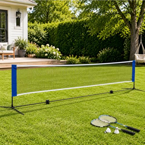 Portable Badminton Net, Versatile Foldable Badminton Net, Standard Size for Indoor & Outdoor Sports -Volleyball & Tennis Training