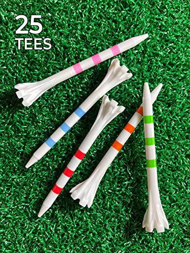 Champ Zarma FLYtee My Hite 3-1/4" 25 count - color: White/Mixed Colors Stripes