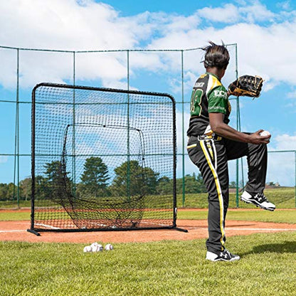 FORTRESS Steel Baseball Sock Net Screen | 7ft x 7ft Pro Quality Pitching & Hitting Net | Ultimate Durability