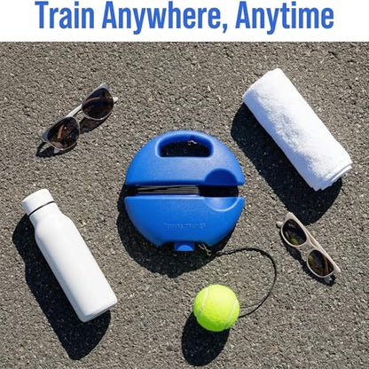 Tennis Trainer 2026 Upgraded Tennis Rebounder with Weighted Base, Portable Solo Practice Training Tool for Home & Backyard, Multifunctional Tennis Ball Training Baseboard Practice Kit