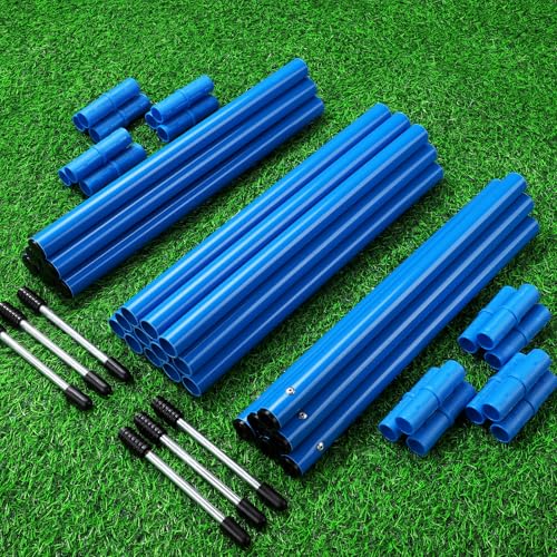 TOBWOLF Adjustable Soccer Agility Training Poles, Detachable Sports Training Speed Sticks, Outdoor Sports Speed & Agility Turf Training Poles for Soccer Drills