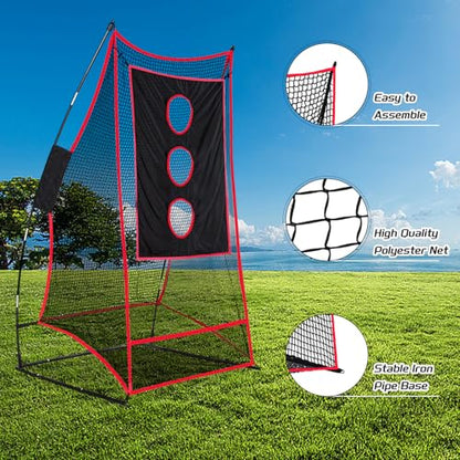 Football Kicking Cage & Practice Net - Portable Target System for Quarterback Passing Drills, Backyard Training Aid with Carry Bag - size: 3X6FT