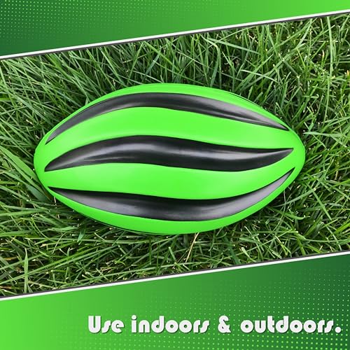 Spiral Foam Football - Soft Foam Football for Kids - 9 Inches - American Football - 1 Each - color: Green/Black