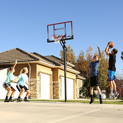 Lifetime 71799 Height Adjustable In Ground Basketball System, 50 Inch Shatterproof Backboard