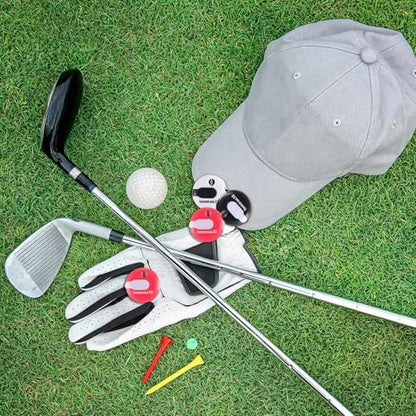 Frienda 4 Pcs Golf Score Counter 1.2 Inch Touch Reset Golf Stroke Counter Clicker with Clip Mini Compact Score Tracker Attachment for Women Men Golfers Scorekeeper Gloves