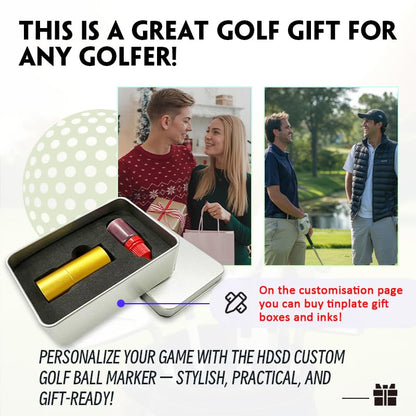 Custom Golf Ball Stamp Personalized Golf Stamps for Golf Balls with Ink Reusable Golf Gifts