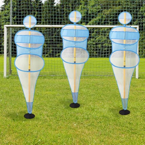 TNZMART Football Dummies Free-Kick Training Mannequin Portable Defender Practice Dummy Soccer Agility Poles with Mesh Dummy - color: 5.9 FT