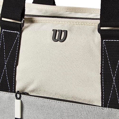 WILSON Lifestyle Tote Tennis Racket Bag - Grey/Blue, Holds up to 2 Rackets