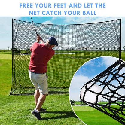 Amazgolf Golf Net,10Ft,15Ft,20Ft,25Ft, 30Ft, 40Ft Golf Practice Net,Sports Practice Barrier Net, Heavy Duty Ball Netting Golf Hitting Net, DIY Ball Net,Baseball Net Hockey Net and Chipping Net - size: 10*15ft