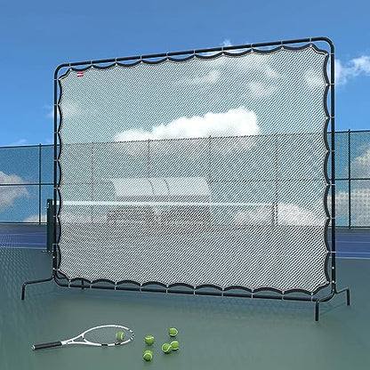 Tennis Rebounder Net 9.5 x 7Ft for Backyard Training | Tennis/Sports Ball/Pickleball Practice Wall | Outdoor Tennis Backboard Net for Court