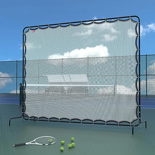 Tennis Rebounder Net 9.5 x 7Ft for Backyard Training | Tennis/Sports Ball/Pickleball Practice Wall | Outdoor Tennis Backboard Net for Court