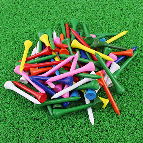 Crestgolf Professional 2 1/8" Deluxe Wood Golf Tees 100pcs - color: mixed color