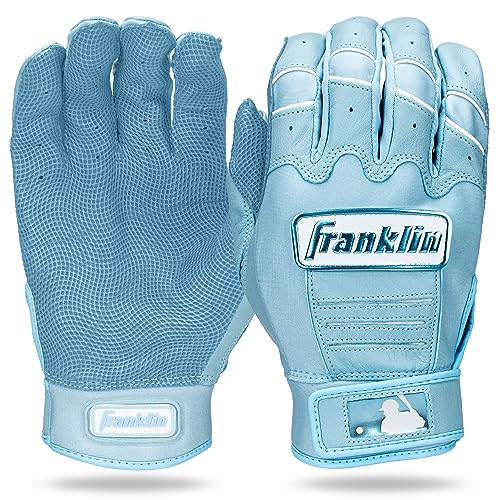 Franklin Sports MLB Baseball Batting Gloves - CFX Pro Youth and Adult - Baseball + Softball - Multiple Sizes + Colors - color: Carolina Blue/White, size: Adult X-Large