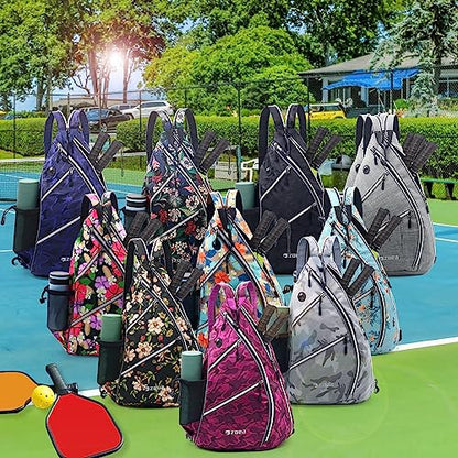 ZOEA Pickleball Bag - Adjustable Backpack with Water Bottle Holder for Men and Women