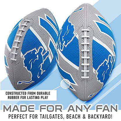 Franklin Sports NFL Team Footballs - Rubber Youth Mini Balls for All Teams - Kids 8.5" Football + Air Pump Sets - Official NFL Licensed - style: Detroit Lions