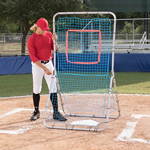 Champion Sports Pitchback Net & Rebounder – Baseball & Softball Multi-Sport Training Screen with Strike Zone Target - style: Multisport Pitchback Screen
