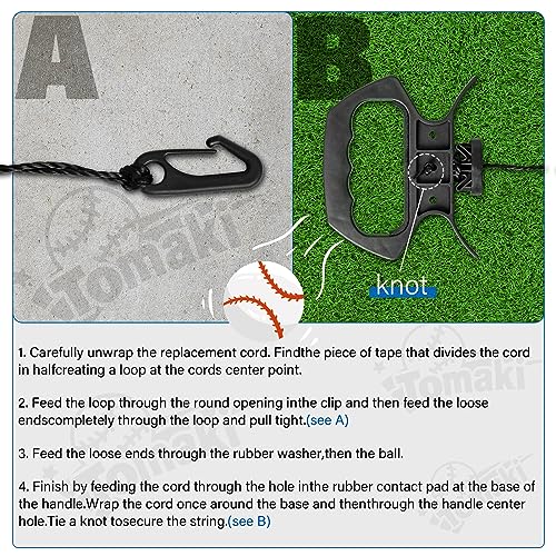 Baseball Training Equipment, Rope Trainer Baseball Batting Practice Equipment, Batting Practice Equipment for Baseball and Softball for Youth, Ideal One-on-One Coaching Tool for Batting Baseball
