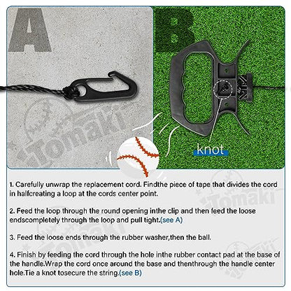 Baseball Training Equipment, Rope Trainer Baseball Batting Practice Equipment, Batting Practice Equipment for Baseball and Softball for Youth, Ideal One-on-One Coaching Tool for Batting Baseball