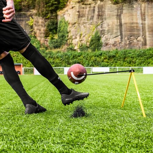 FORZA Kick Stick Football Holder Kicking Tee | Portable & Foldable Football Kicking Holder with Carry Bag for Field Goal & Kickoff Practice – Optional Ball and Kicking Net - size: Youth Ball, style: Without Net