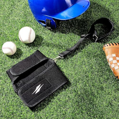 Wettarn Baseball Training Aid Softball Training Harness Baseball Practice Equipment for Stepping Out Leg Pulling Out Overstriding Lunging - color: Black