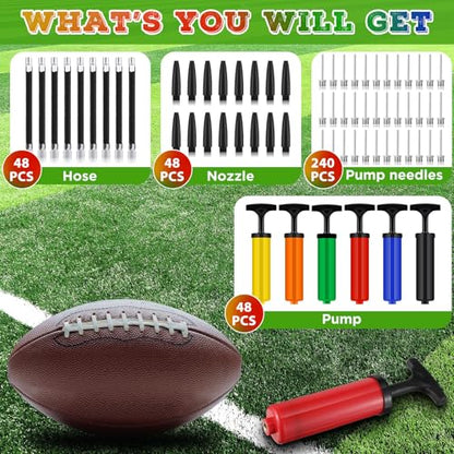 WILLBOND Ball Air Pump Bulk with Needle for Sports Balls Hand Pump Portable Kit Extension Hose for Balls Basketball Soccer Volleyball Back to School