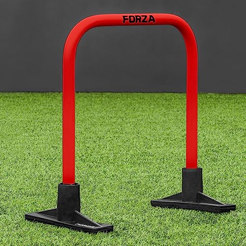 FORZA Pro Soccer Passing Arcs | Set of 4 Elite-Level Soccer Targets to Enhance Passing Techniques & Accuracy - Optional Carry Bag & Bases - color: Red, size: With Bases