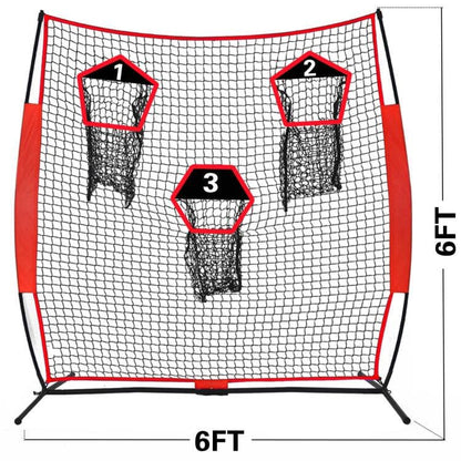Doublehorse Football Throwing Net - 6x6FT Portable Rugby Quarterback Target Toss Kicking Practice Training Game for Outdoor Indoor Backyard Sports Field Teens Adults Practice Gifts