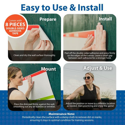 Pickleball Dink Pad Practice Board Poster Rebounder Training Aid - Improve Your Pickle-Ball Game Dinks & Reflexes - Transform Any Wall Into A Pickle Ball Court and Net Indoor or Outdoors by Modfamily - size: XL 3'x6' (2 Persons)