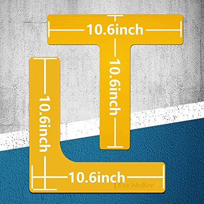 Court Lines Marker Kit Throw Down Markers Create Your Own Mini Pickleball Tennis Court (Yellow T L Shape)