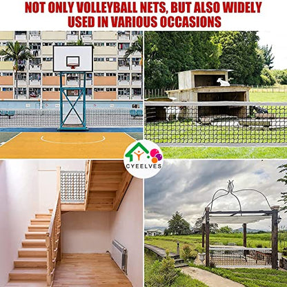 Volleyball Net Portable, Heavy Duty Volleyball Nets for Backyard, Professional Volleyball Net Replacement Net, Volleyball Replacement Net for Outdoor Grassland Stadium Pool Schoolyard Beach, 32X3FT