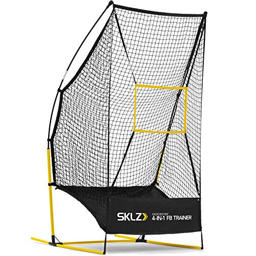 SKLZ Quickster Football Net: Portable, Durable Training Goal for Football Practice – Easy Setup, Stable Design, Ideal for Improving Passing and Kicking Accuracy and Skill Development - style: QUICKSTER 4 IN 1 FOOTBALL TRAINER