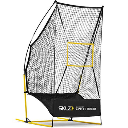 SKLZ Quickster Football Net: Portable, Durable Training Goal for Football Practice – Easy Setup, Stable Design, Ideal for Improving Passing and Kicking Accuracy and Skill Development - style: QUICKSTER 4 IN 1 FOOTBALL TRAINER