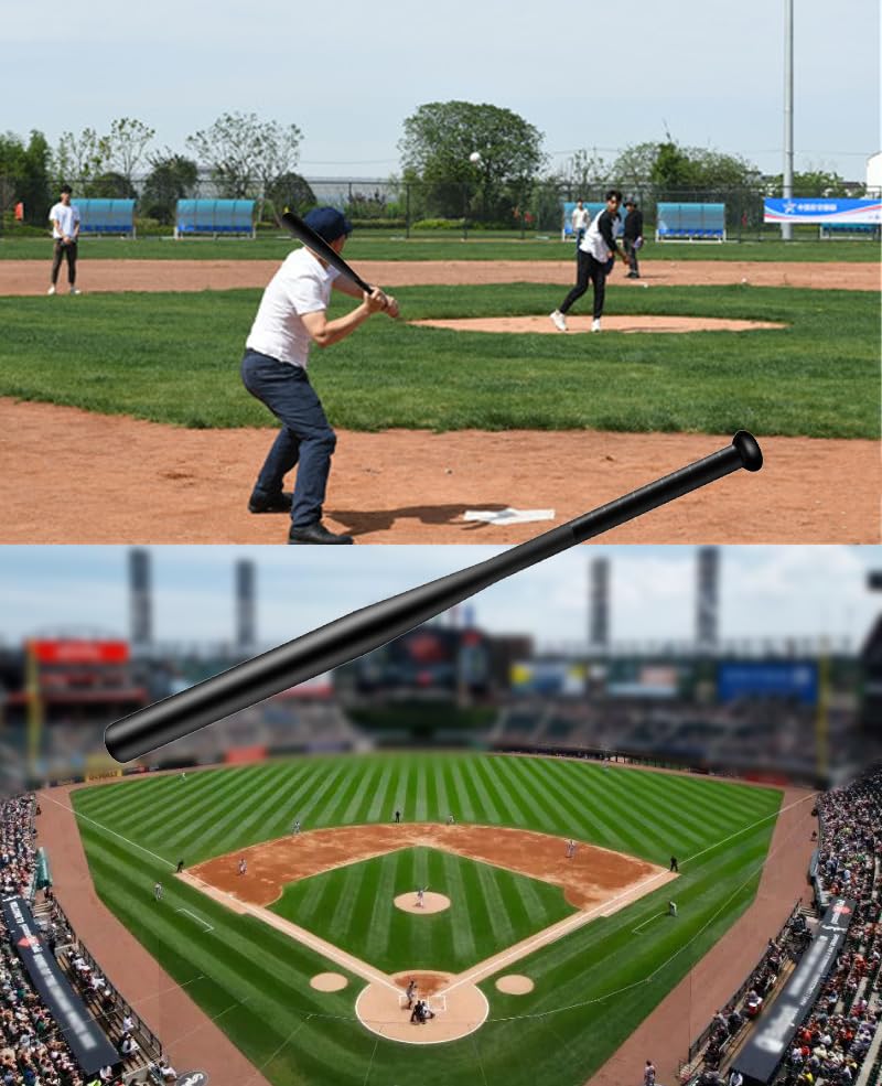 Baseball Bat Steel with Carrying Bag (21 in, Black)