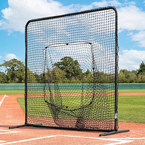 FORTRESS Steel Baseball Sock Net Screen | 7ft x 7ft Pro Quality Pitching & Hitting Net | Ultimate Durability