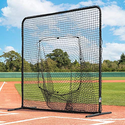 FORTRESS Steel Baseball Sock Net Screen | 7ft x 7ft Pro Quality Pitching & Hitting Net | Ultimate Durability