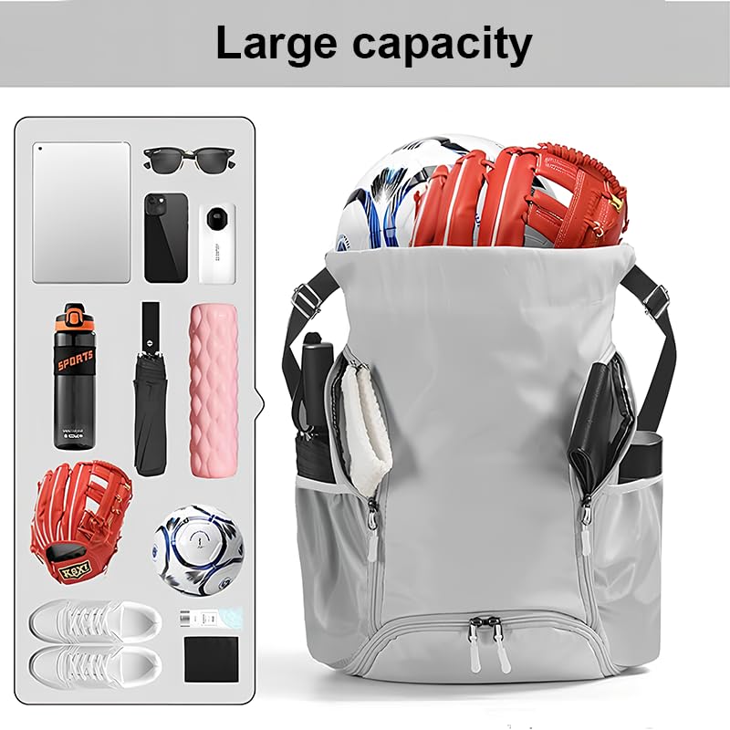 Sports Drawstring Backpack, Waterproof Swim Gym Bag for Women&Men, String Basketball Pack with Shoes Compartment, Black - color: Black