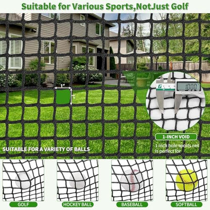 AKOZLIN Golf Practice Net Golf Netting Heavy Duty Sport Netting Nylon Golf Hitting Net for Baseball Hockey Soccer Ball Net Backyard Driving Cage Indoor Outdoor 10x6.5ft/10x10ft/10x15ft/15×15ft/10x20ft - style: 10x6.5ft