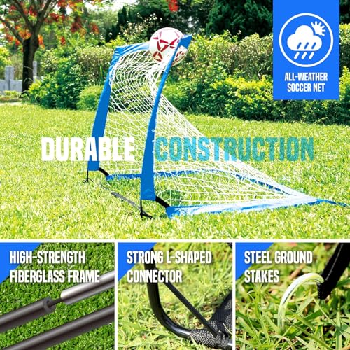 Soccer Goals Soccer Net - Kids Pop-up Football Goals for Backyard Practice & Training, Portable