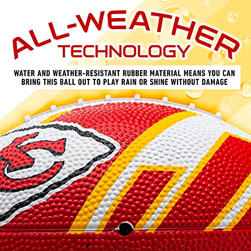 Franklin Sports NFL Team Footballs - Rubber Youth Mini Balls for All Teams - Kids 8.5" Football + Air Pump Sets - Official NFL Licensed