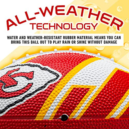 Franklin Sports NFL Team Footballs - Rubber Youth Mini Balls for All Teams - Kids 8.5" Football + Air Pump Sets - Official NFL Licensed