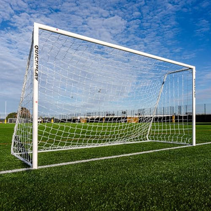 QuickPlay Pro Alu Match60 Portable Aluminum Soccer Goals for Backyard Training - Folding Soccer Goals with 3mm Net for Kids, Teams and Match Play