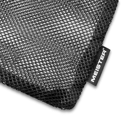 Meister Athlete Wash Bag - Mesh Sports Laundry Bag w/Zipper Lock - Black